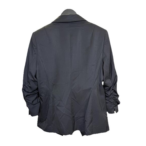 Boston Proper Ruched Sleeve Blazer Women’s Sz 12 Single Button - Picture 4 of 9